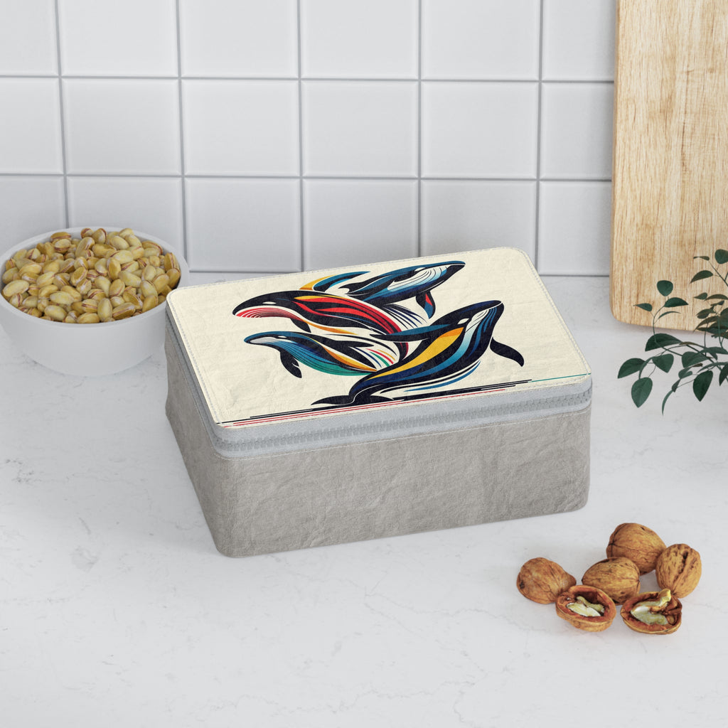 Lunch Bag — Colorful Orca Whale Art Insulated Lunch Tote