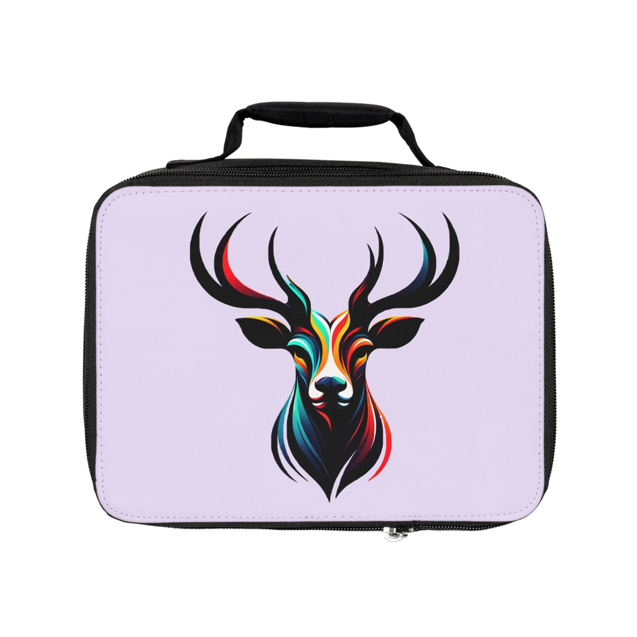 Colorful Stag Lunch Bag – Vibrant Deer Head Insulated Lunchbox