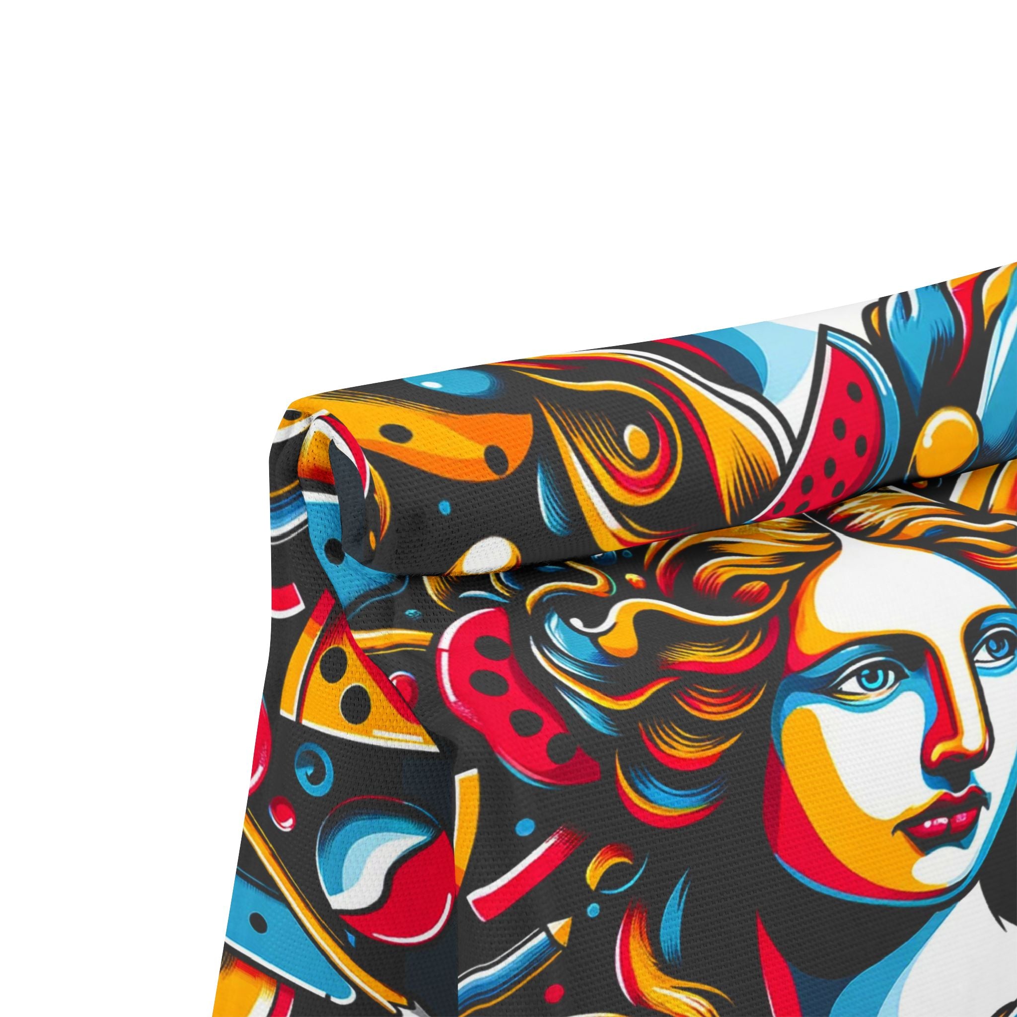 Retro Pop Art Venus Polyester Lunch Bag — Colorful Classical Portrait Insulated Tote