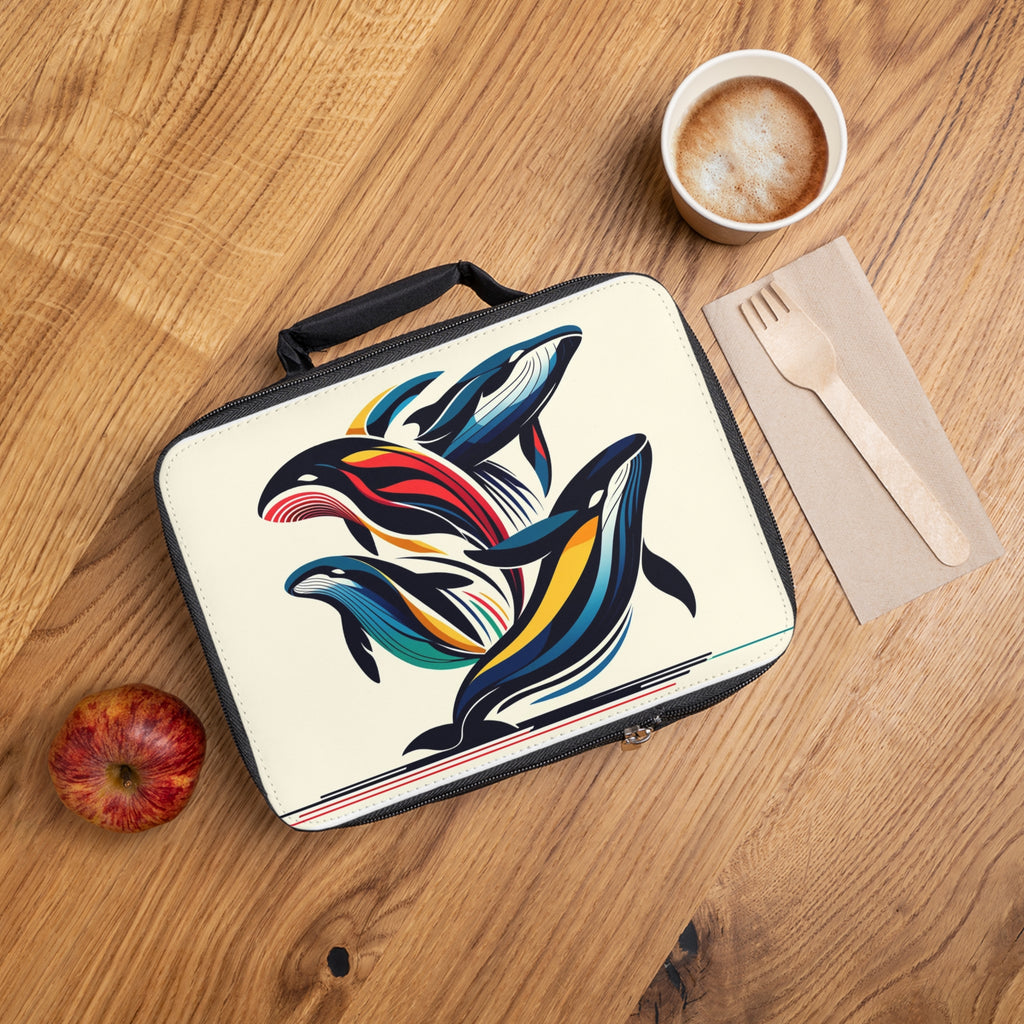 Lunch Bag — Colorful Whale Pod Insulated Kids & Adult Lunchbox