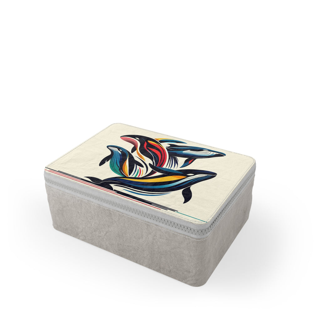 Lunch Bag — Colorful Orca Whale Art Insulated Lunch Tote