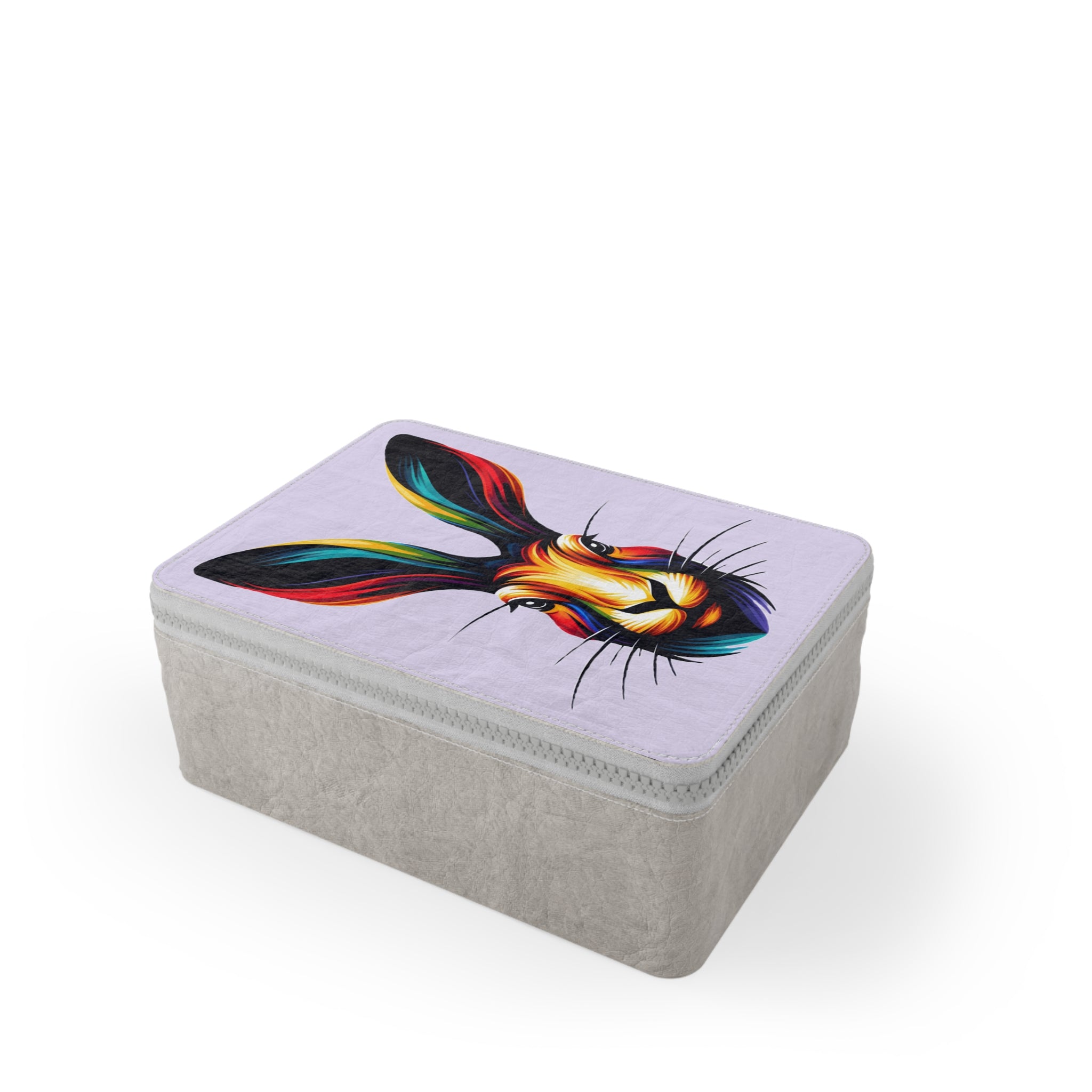 Colorful Rabbit Lunch Bag — Vibrant Animal Art Insulated Lunchbox