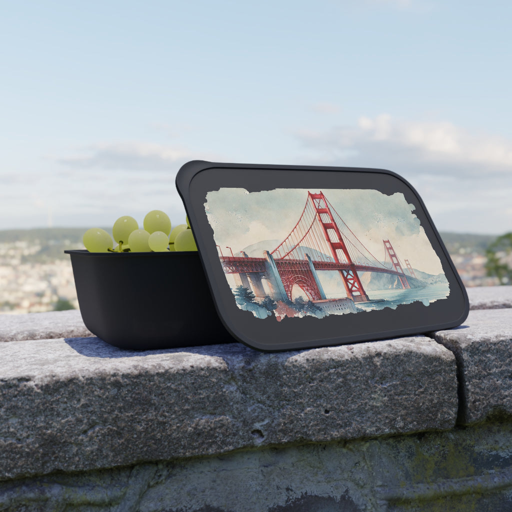 Golden Gate Bridge Bento Box – Eco PLA Lunch Container with Utensils