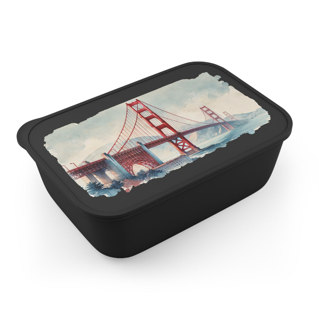Golden Gate Bridge Bento Box – Eco PLA Lunch Container with Utensils