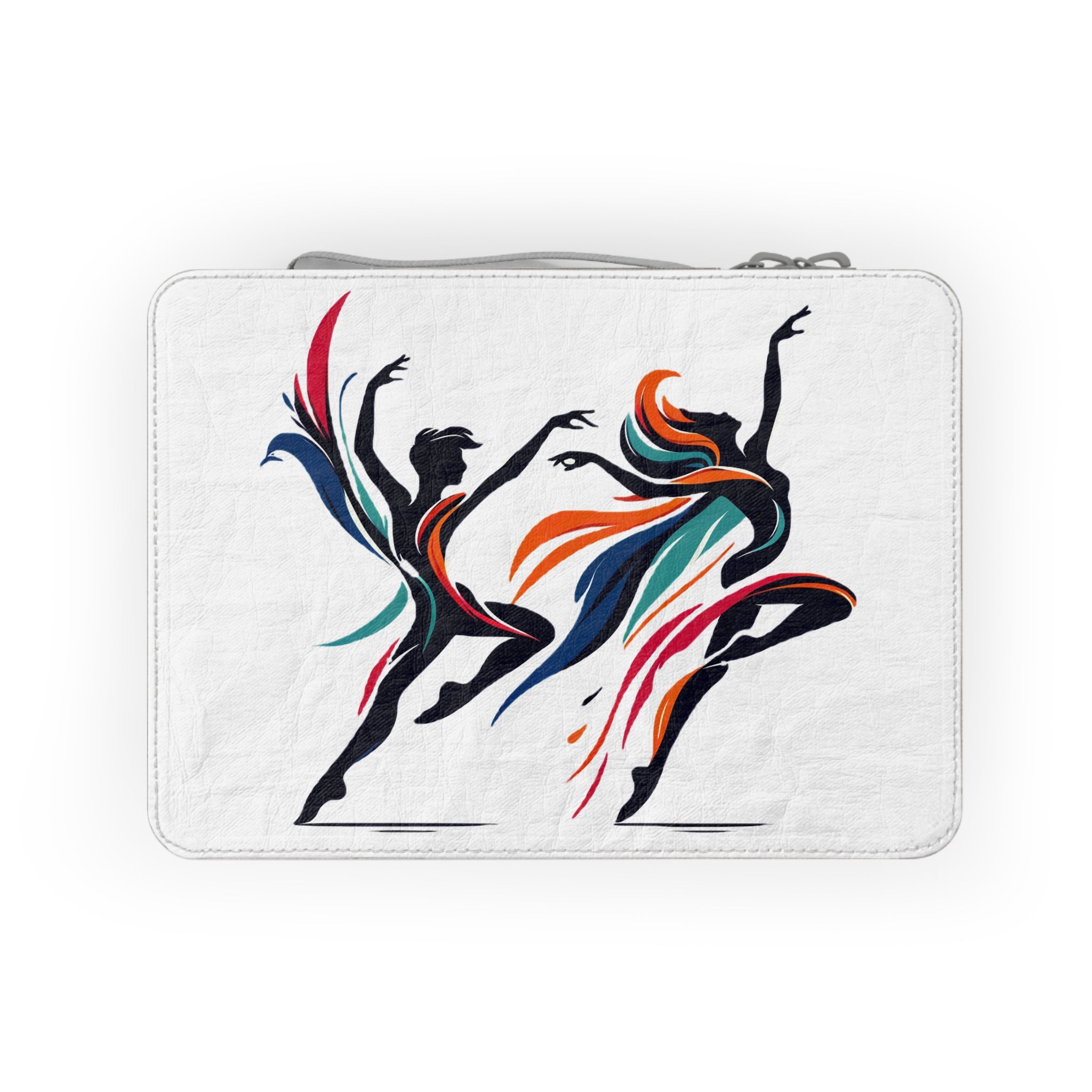 Dance Silhouette Canvas Lunch Bag — Colorful Ballet Dancers Art Tote