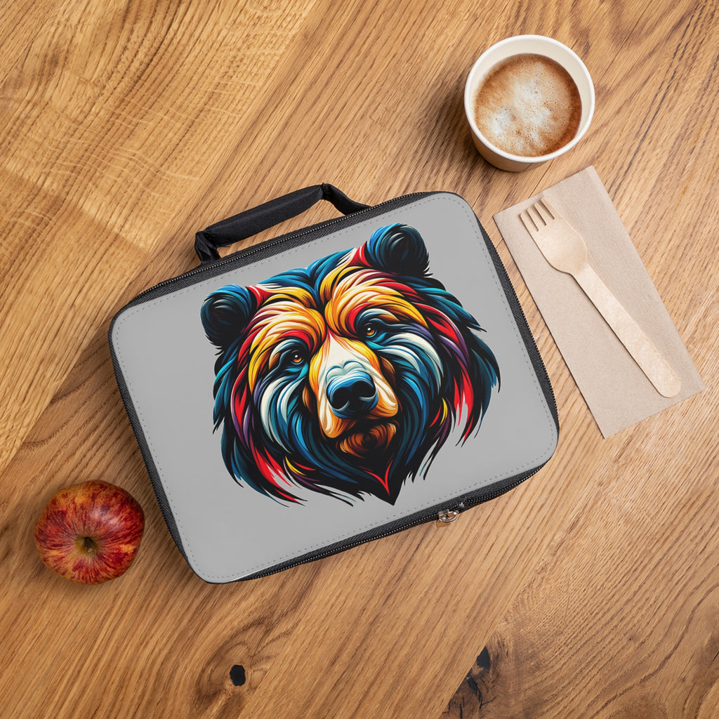 Colorful Bear Lunch Bag — Insulated Kid & Adult Lunchbox with Vibrant Bear Design