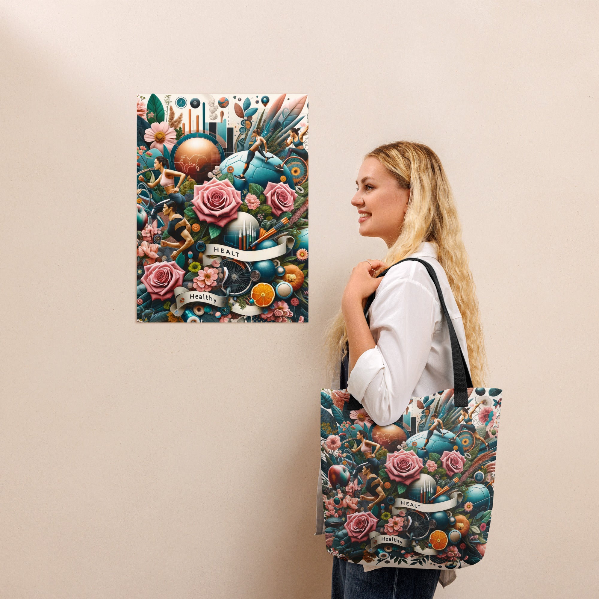 Tote Bag with Art Print – Reusable Shopper for Daily Errands - Presentyra