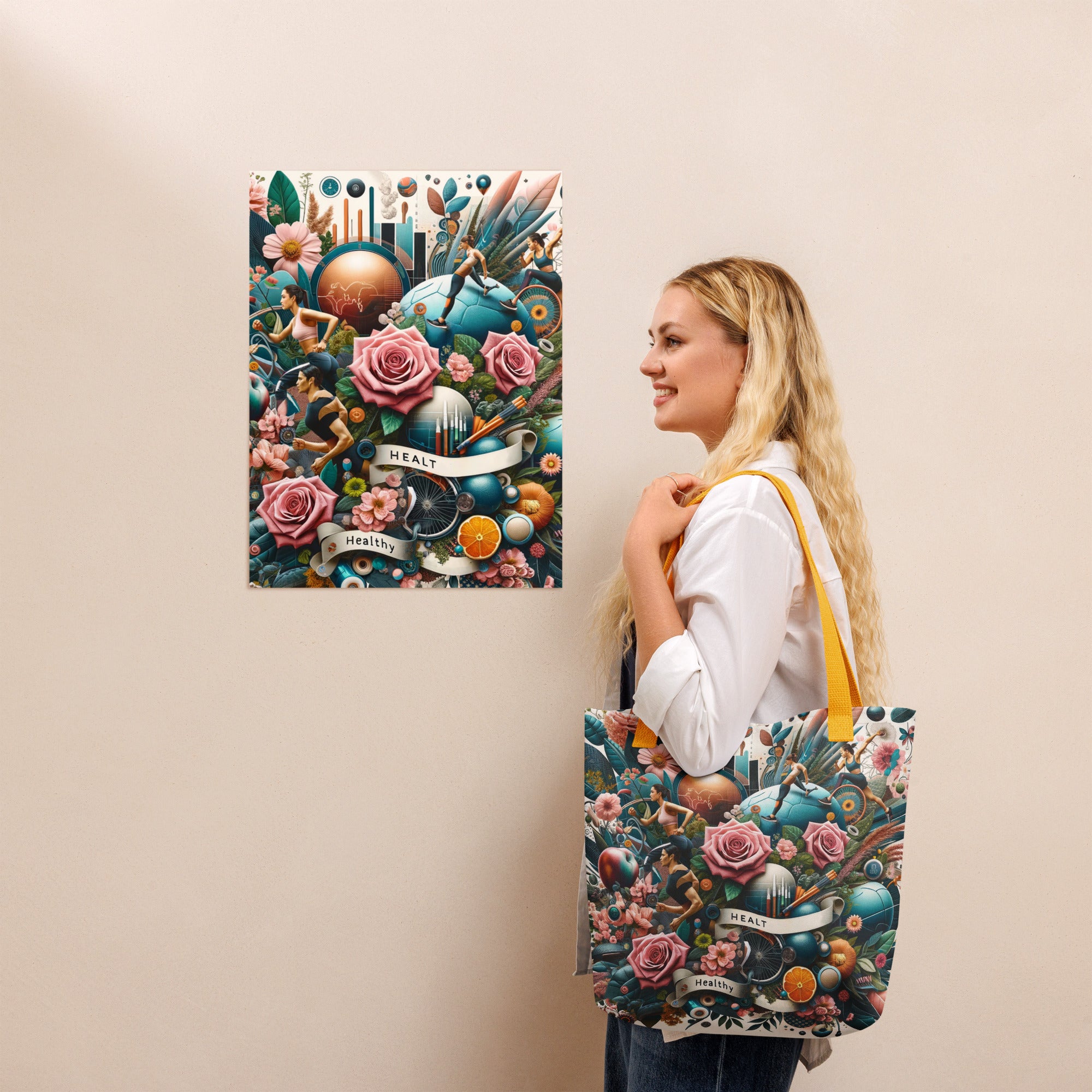 Tote Bag with Art Print – Reusable Shopper for Daily Errands - Presentyra