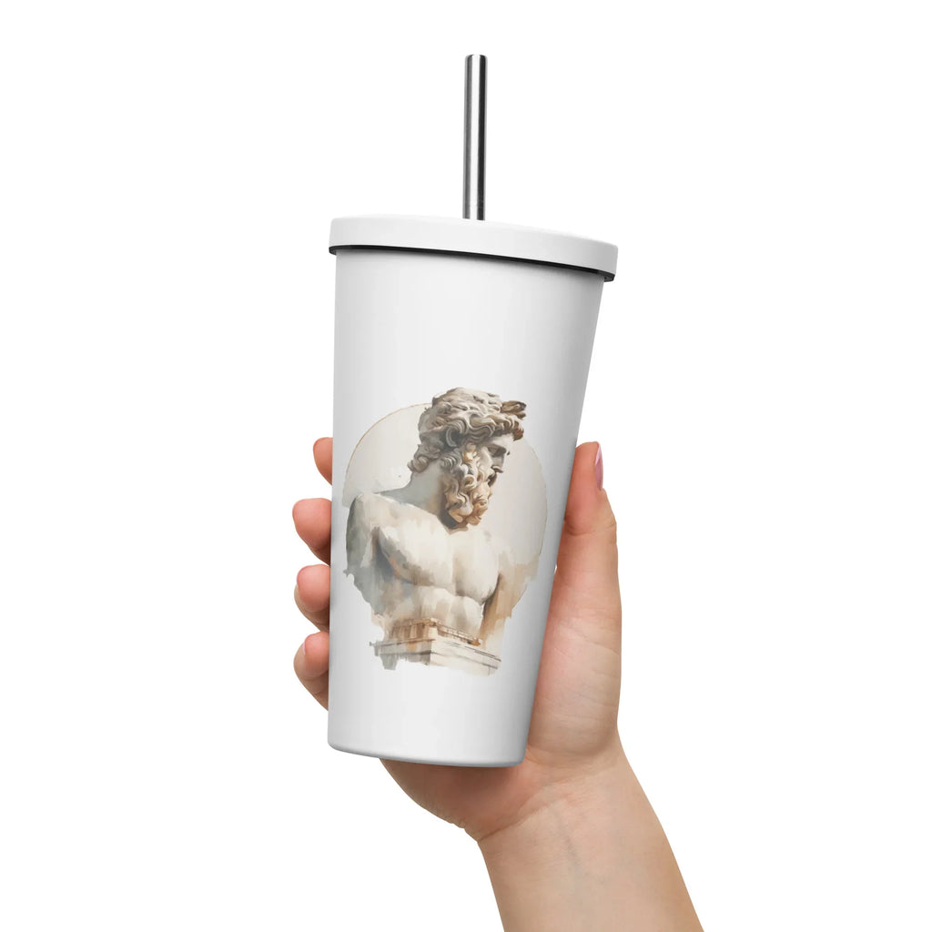 Insulated tumbler with a straw - Presentyra