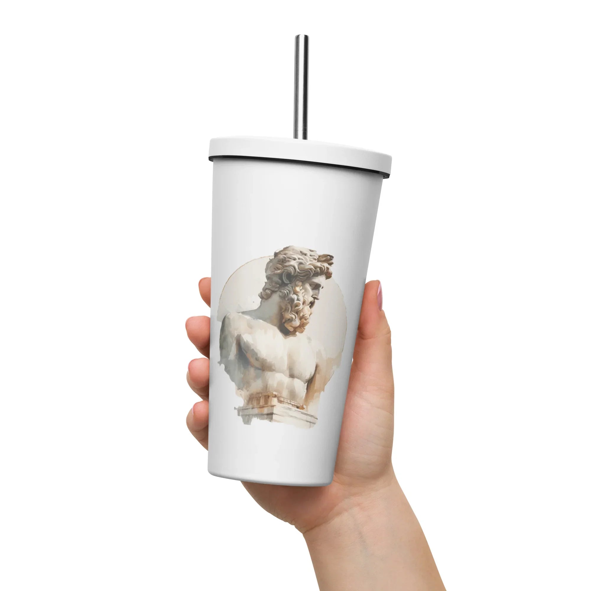Insulated tumbler with a straw - Presentyra