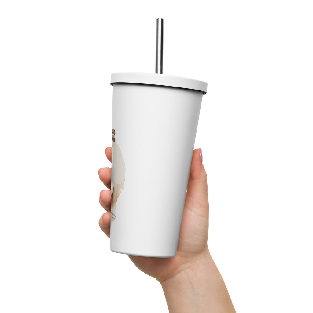 Insulated tumbler with a straw - Presentyra
