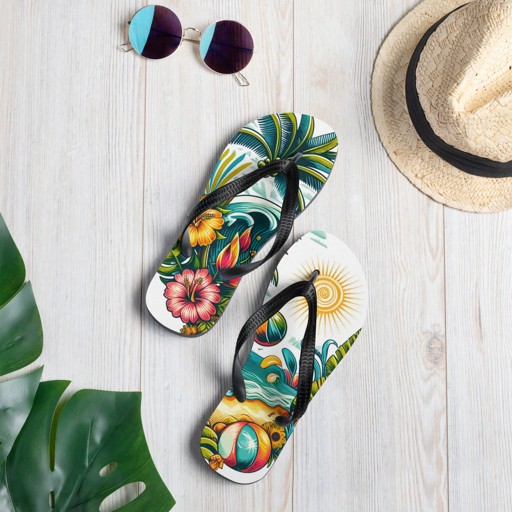 Summer Beach Slippers | Custom Multicolor Flip-Flops - Presentyra