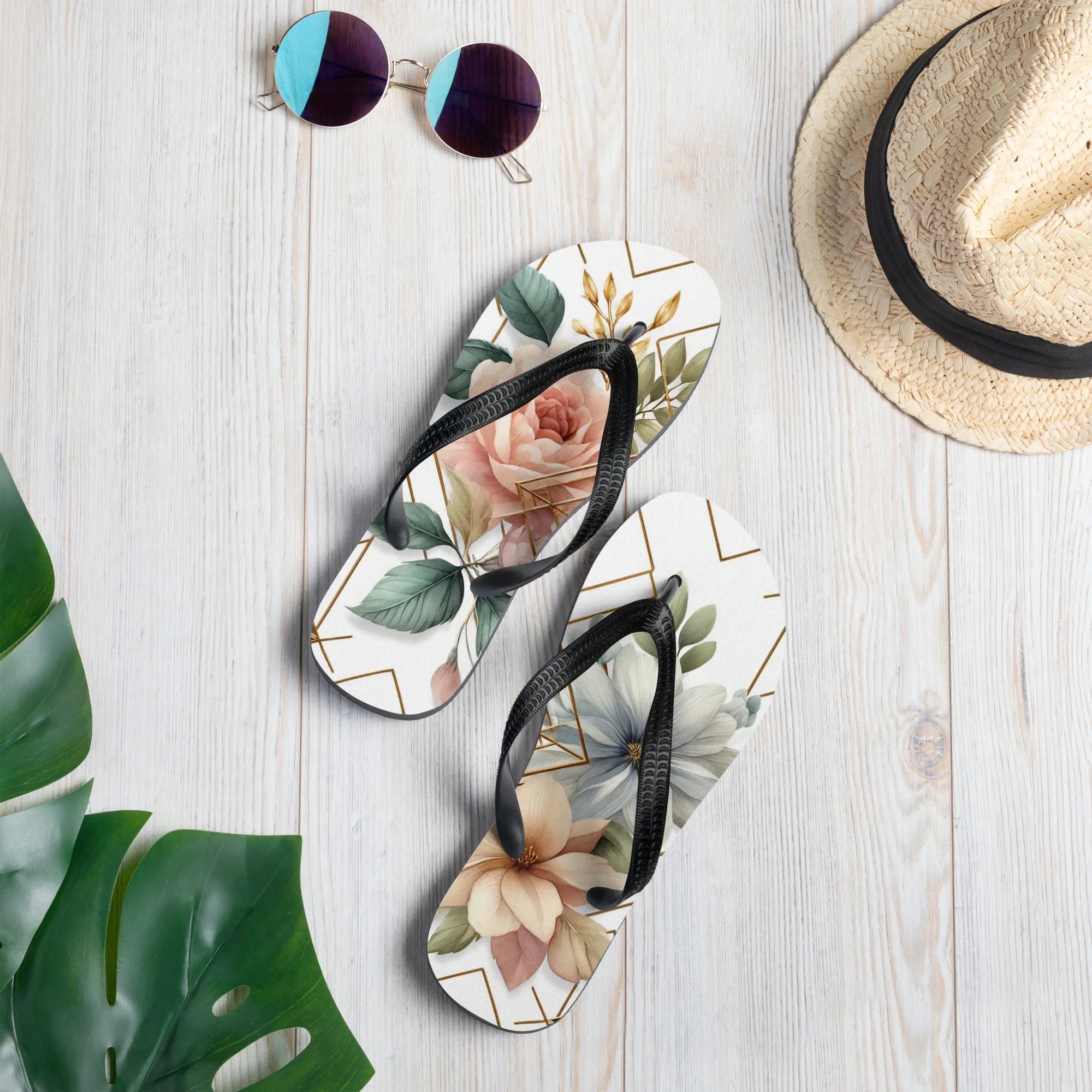 Multicolor Summer Flip-Flops | Custom Beach Slippers - Presentyra