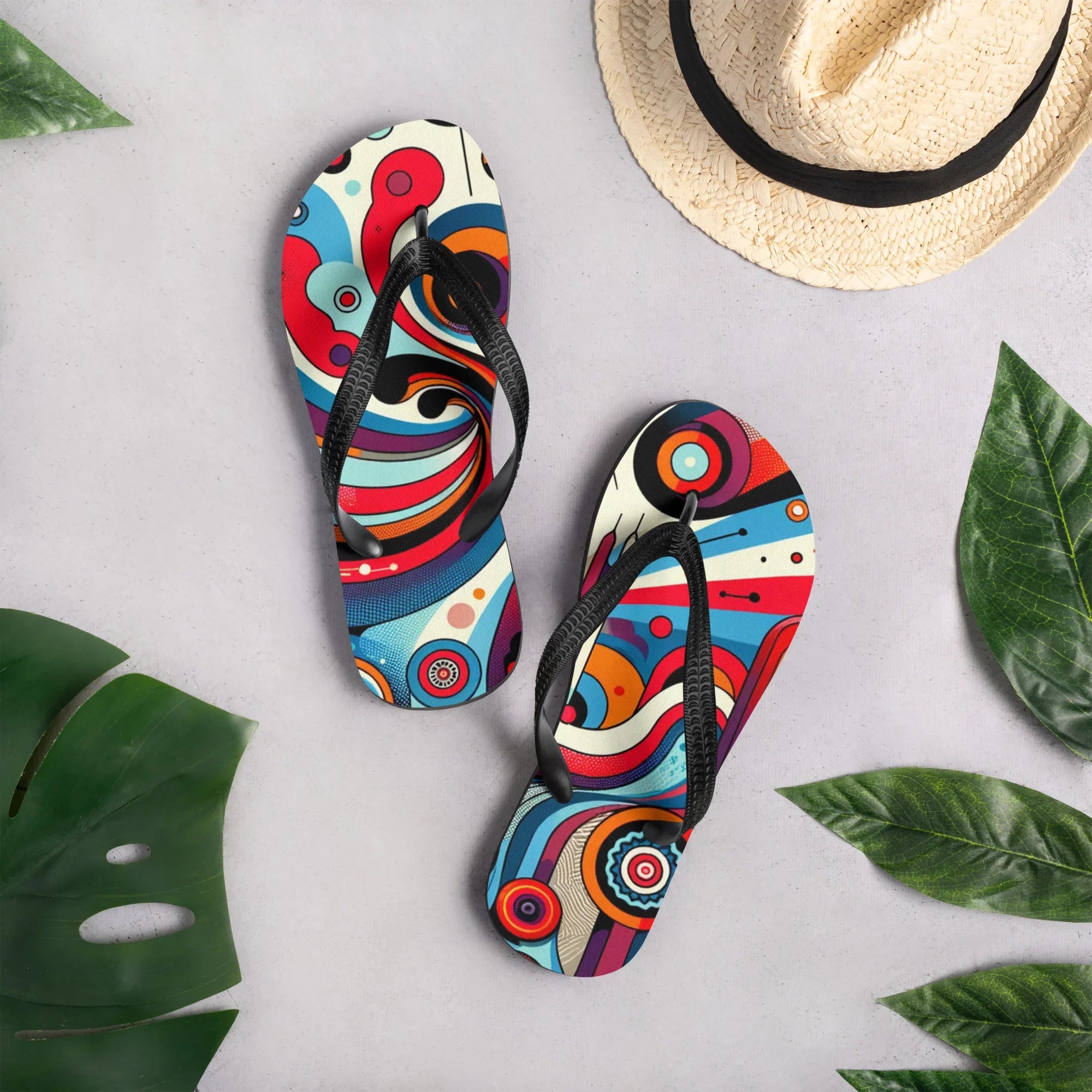 Multicolor Summer Flip-Flops | Custom Beach Slippers - Presentyra