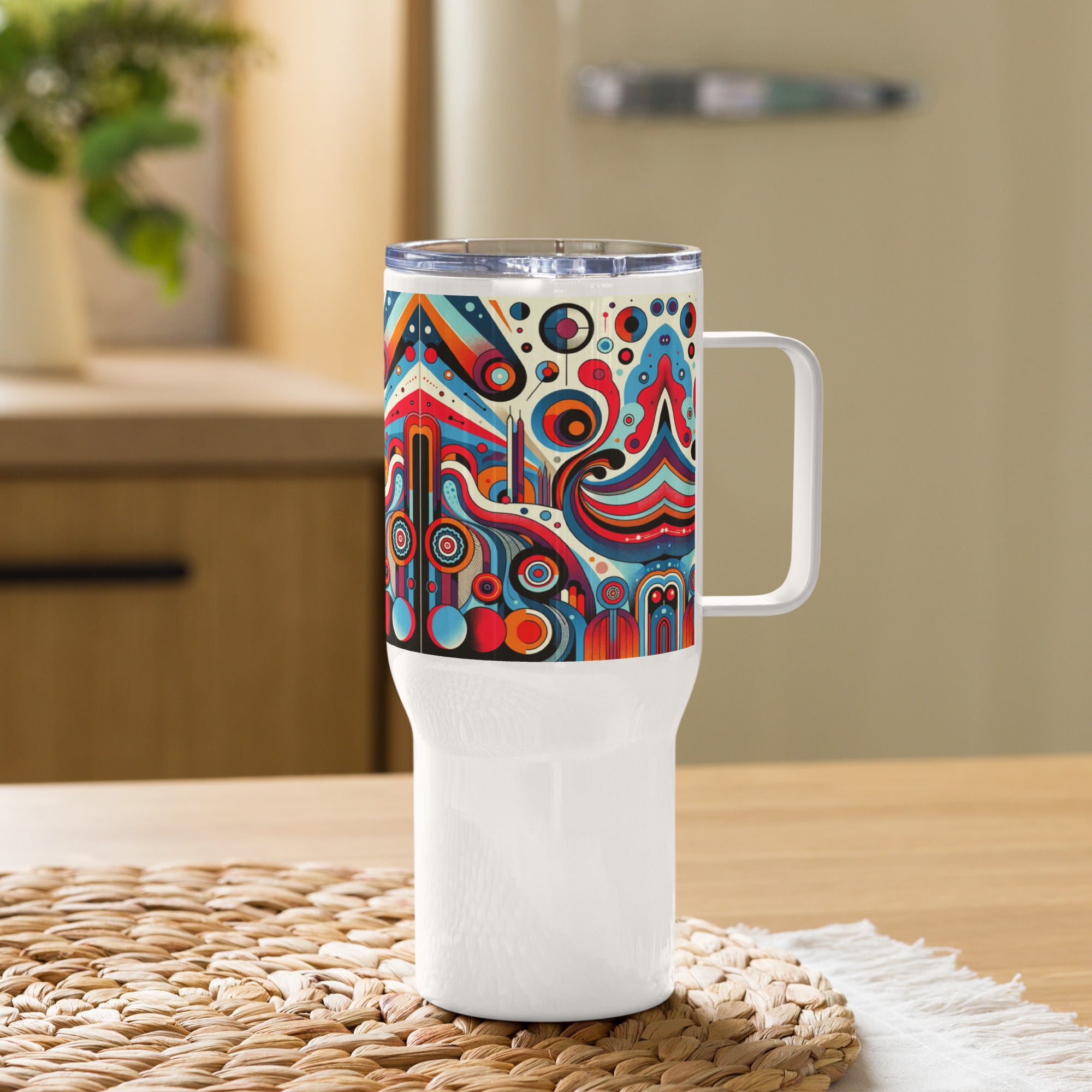Travel Mug with Handle – Custom Print for Workdays and Weekends - Presentyra