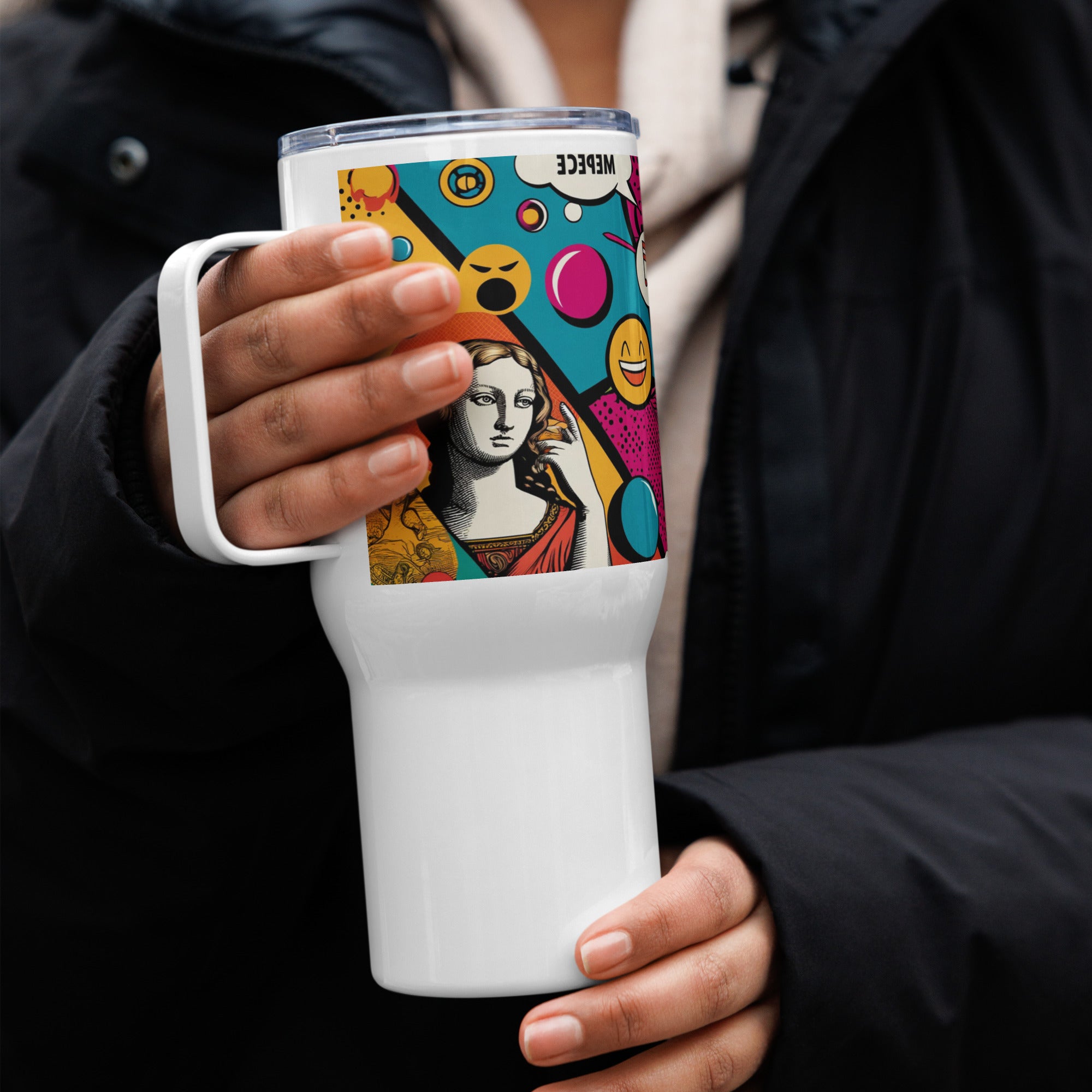 Custom Coffee Travel Mug with Handle – Made for Hot & Cold Drinks - Presentyra