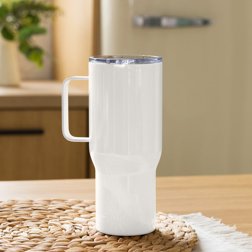 Custom Travel Mug with Handle – Reusable Mug with Your Artwork - Presentyra