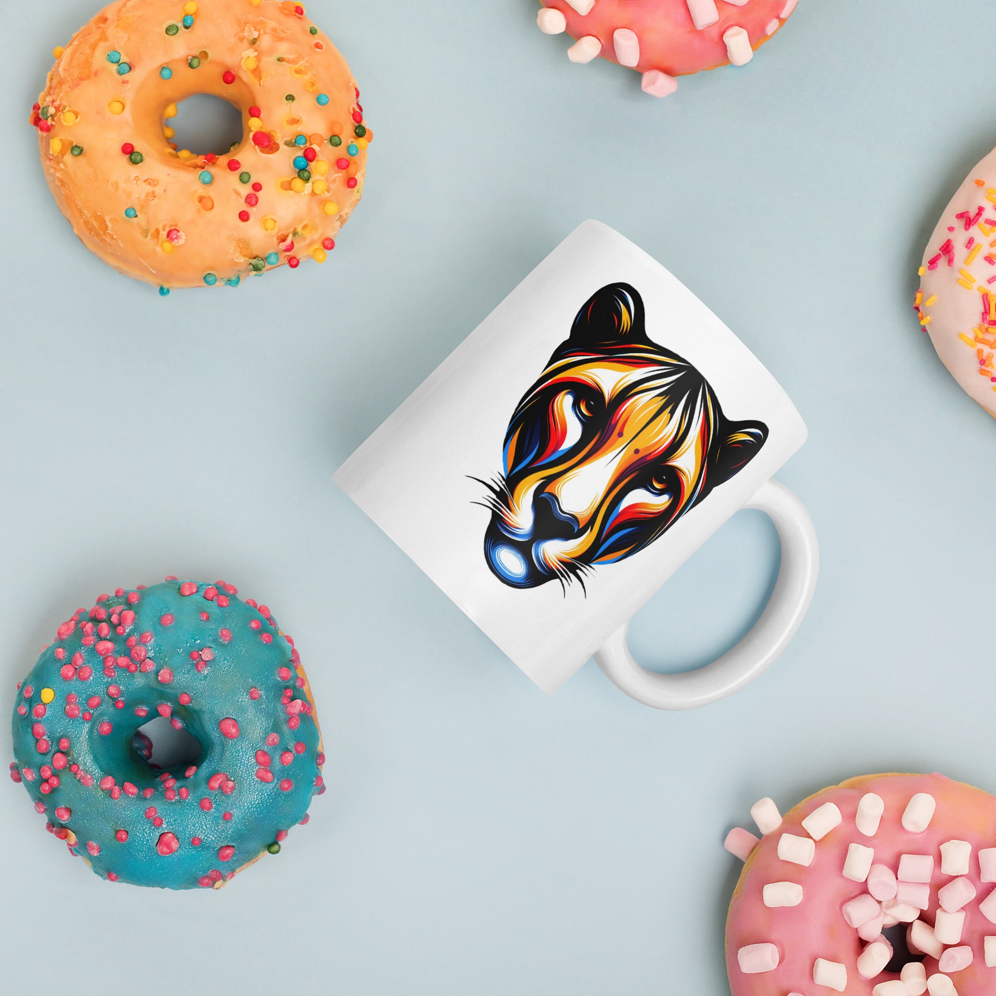Signature Artwork Print on a White Glossy Ceramic Mug, Coffee & Tea Cup - Presentyra