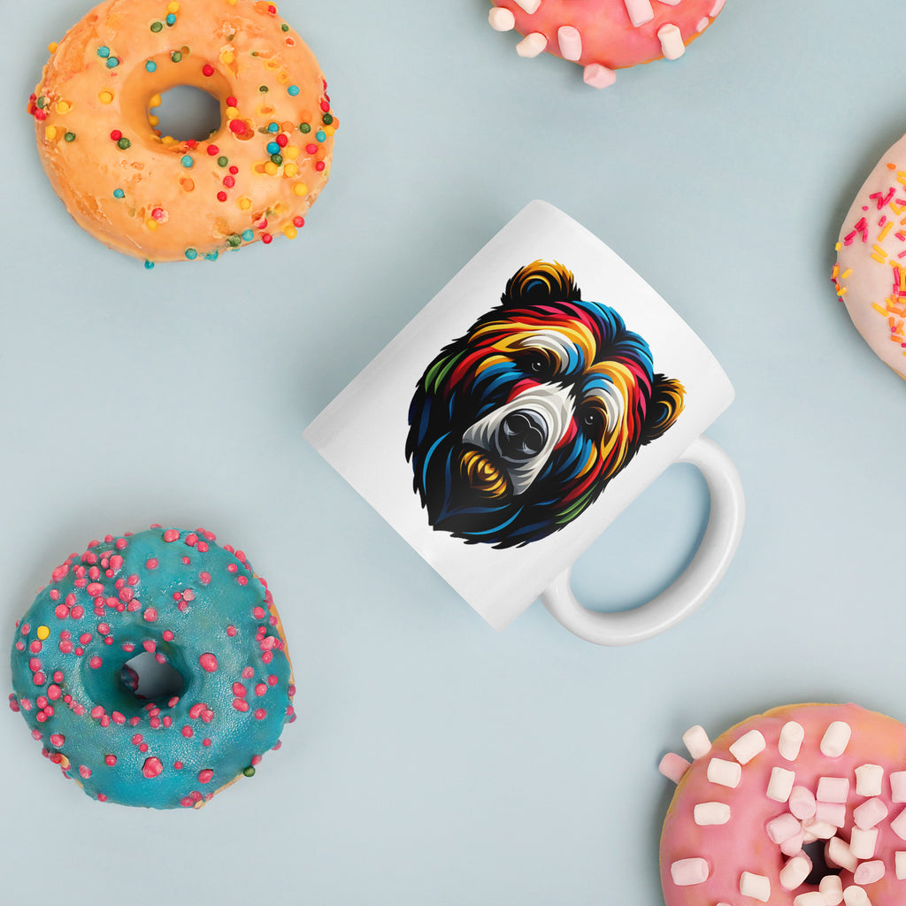 Vintage-Inspired Illustration Print, White Glossy Ceramic Coffee & Tea Mug - Presentyra