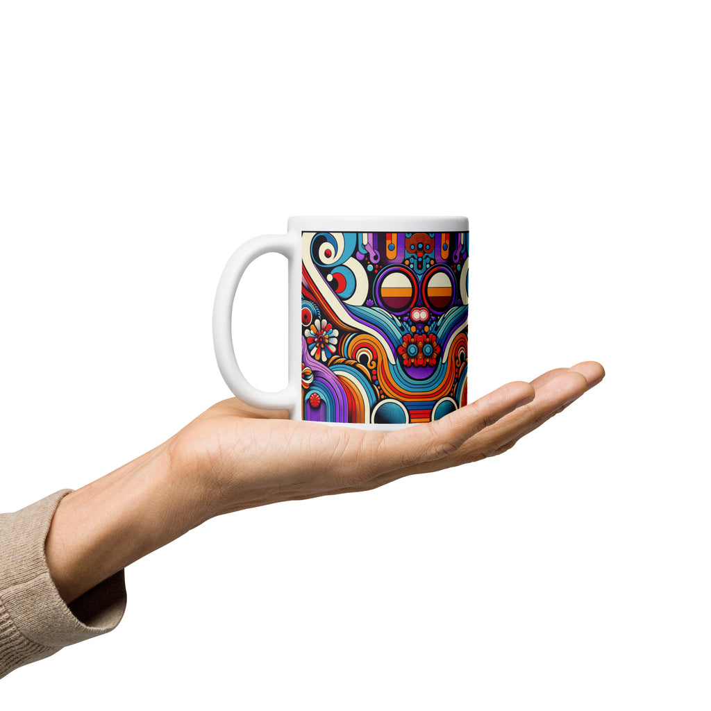 Exclusive Design on Ceramic, White Glossy Mug for Coffee Lovers - Presentyra