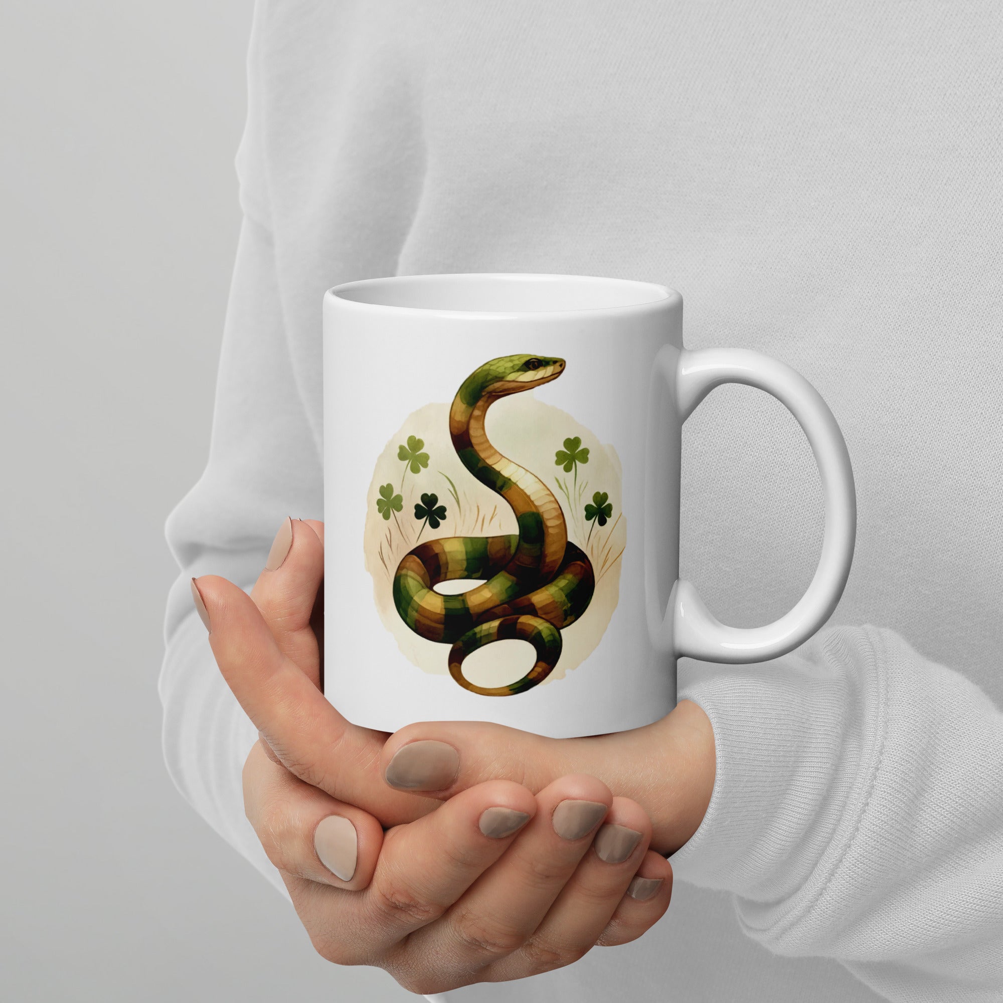 Studio Art Print on Ceramic, White Glossy Mug for Coffee and Tea - Presentyra