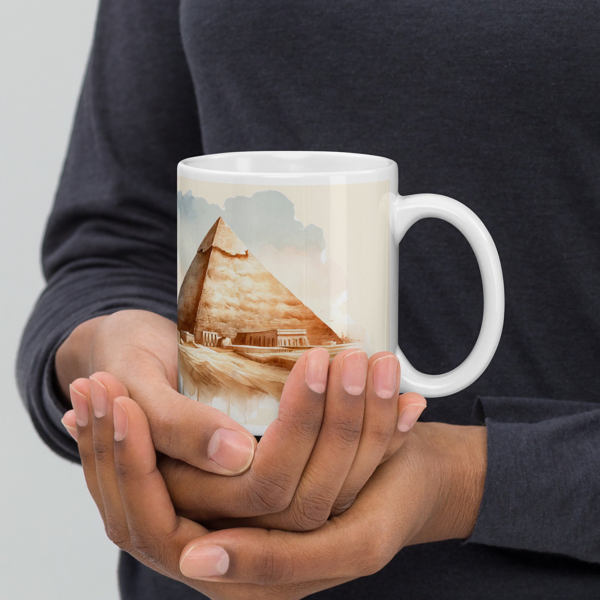 Artist-Designed Print, White Glossy Mug in Durable Ceramic - Presentyra