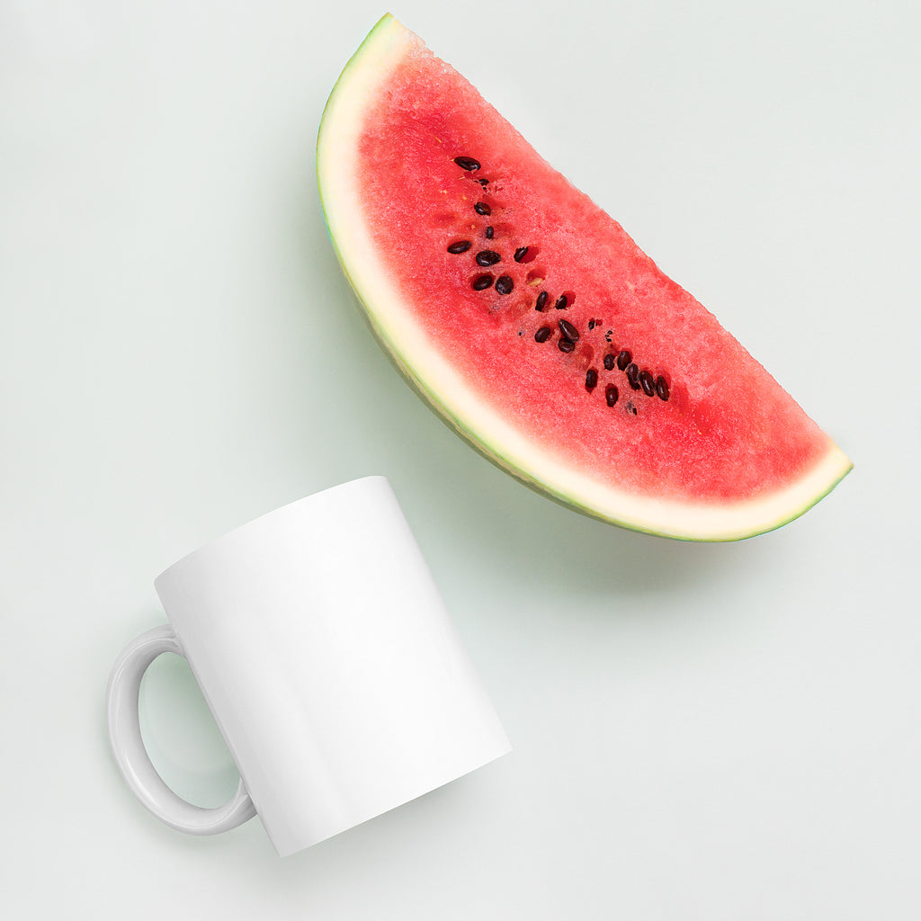 Geometric Pattern Artwork Mug, White Glossy Ceramic Cup for Office Desk - Presentyra