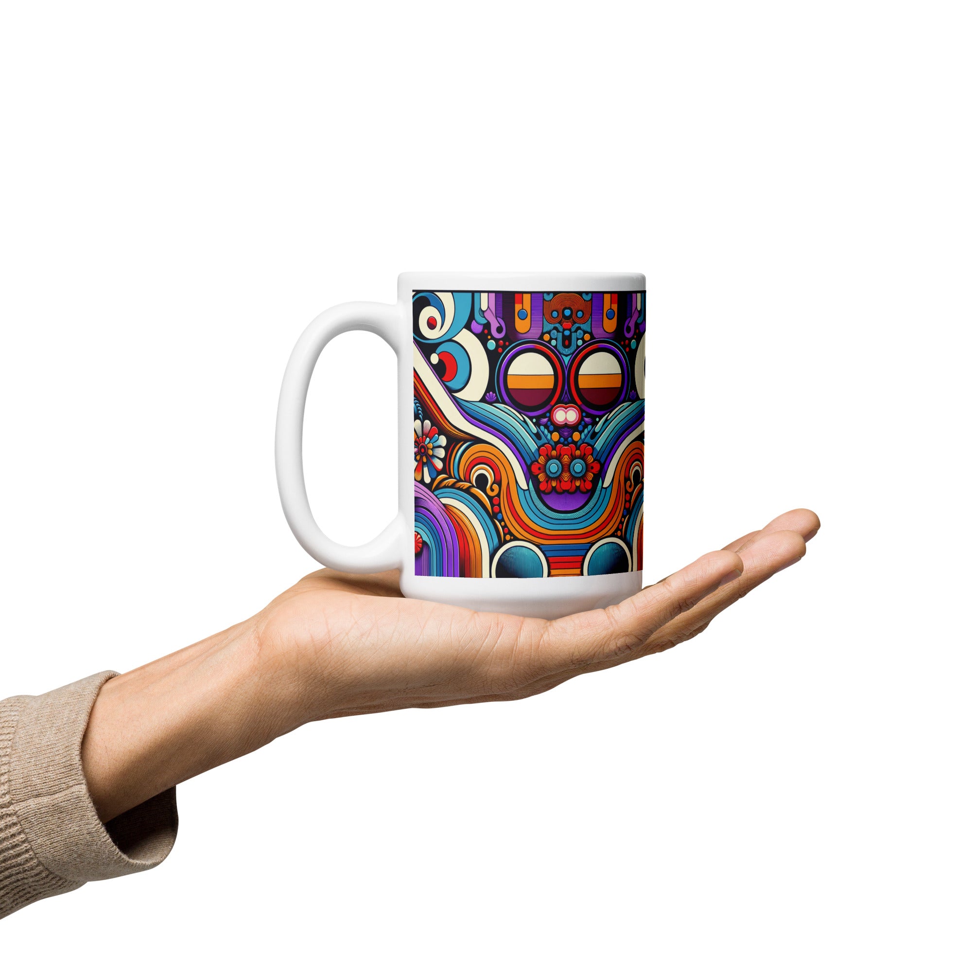 Exclusive Design on Ceramic, White Glossy Mug for Coffee Lovers - Presentyra
