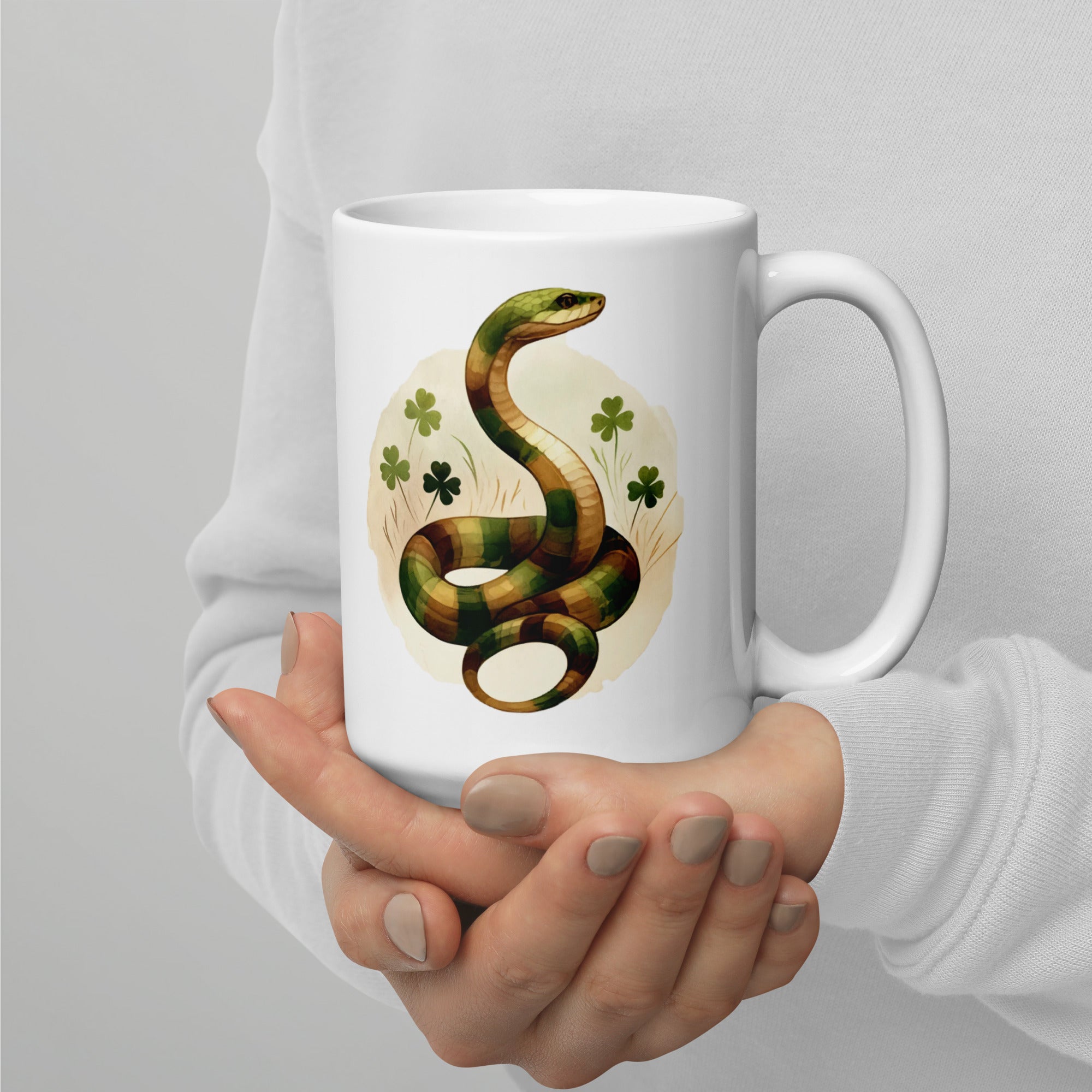 Studio Art Print on Ceramic, White Glossy Mug for Coffee and Tea - Presentyra