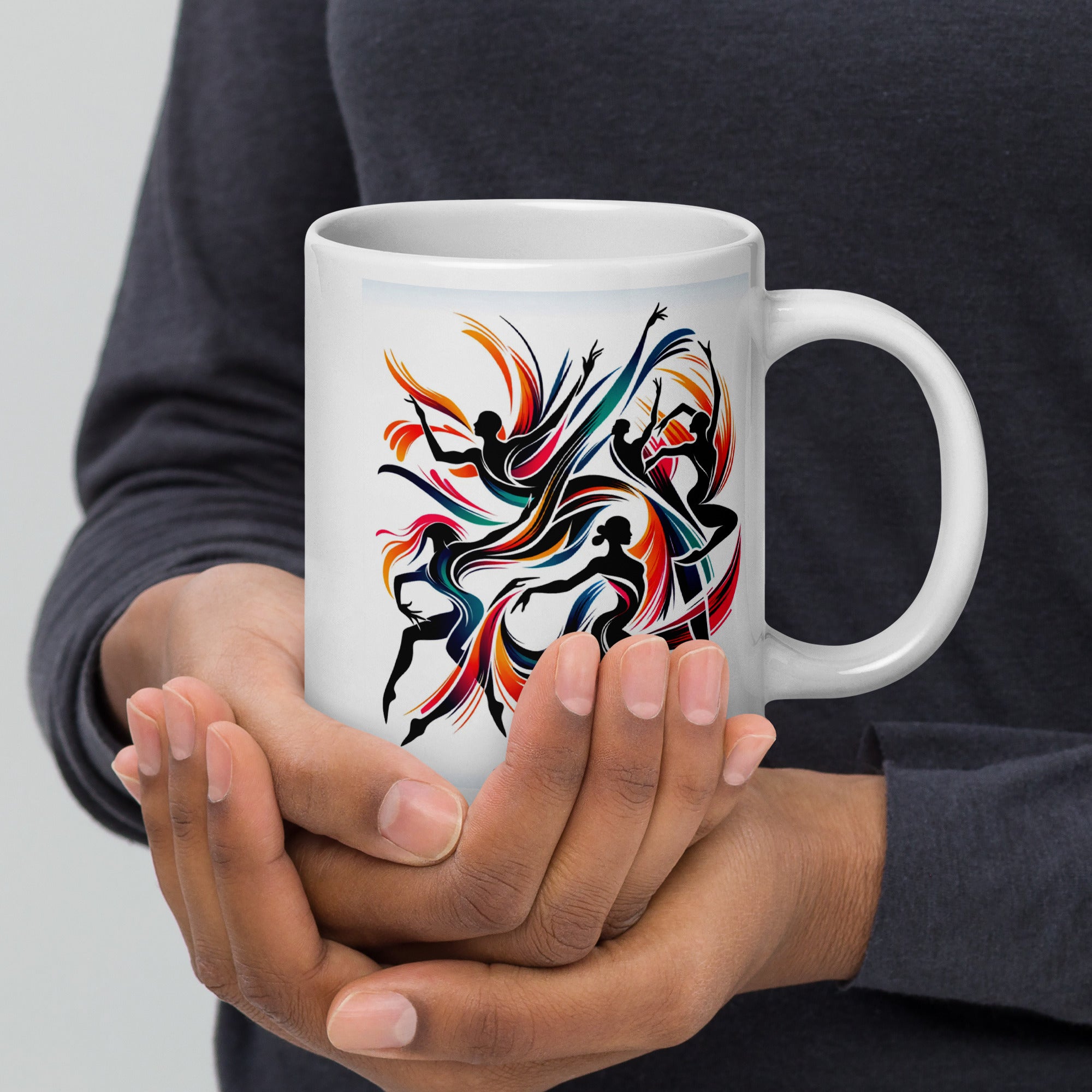 Statement Art for Your Desk, White Glossy Ceramic Coffee Mug - Presentyra