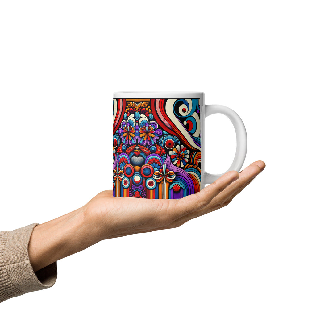 Exclusive Design on Ceramic, White Glossy Mug for Coffee Lovers - Presentyra